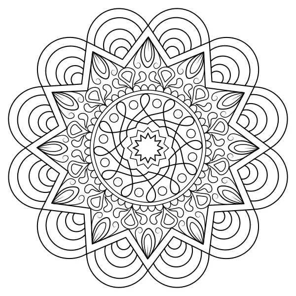 Mandala | Online-Malvorlagen für Kinder