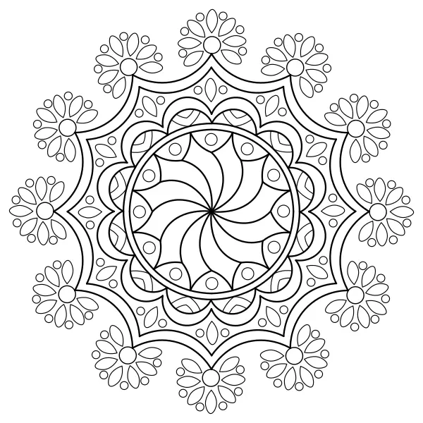 Mandala 3 | Online-Malvorlagen für Kinder