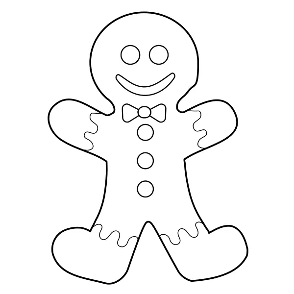 Lebkuchenmännchen | Online-Malvorlagen für Kinder