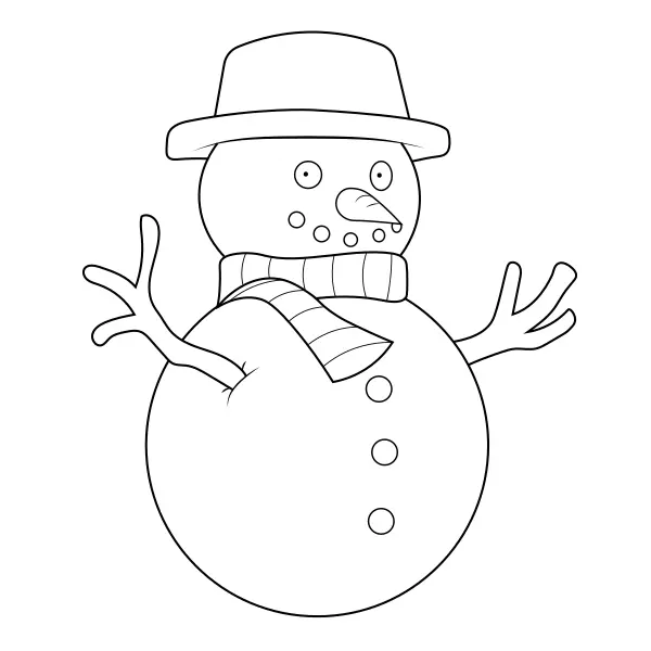 Schneemann | Online-Malvorlagen für Kinder