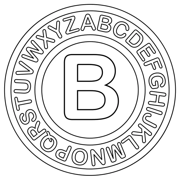 Der Buchstabe B | Online-Malvorlagen für Kinder