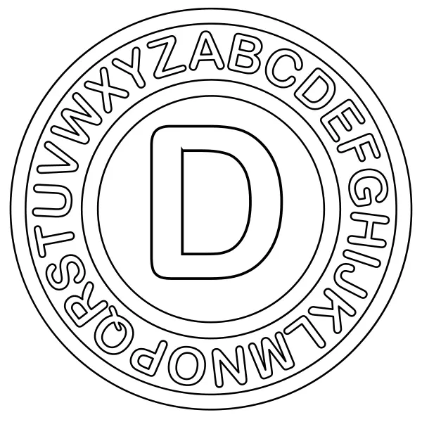 Der Buchstabe D | Online-Malvorlagen für Kinder