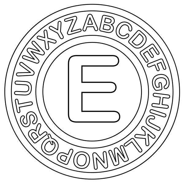Der Buchstabe E | Online-Malvorlagen für Kinder
