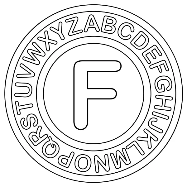 Der Buchstabe F | Online-Malvorlagen für Kinder