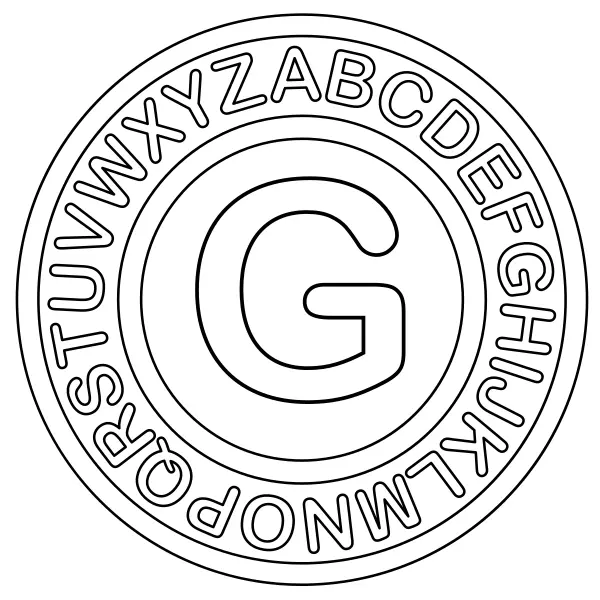 Der Buchstabe G | Online-Malvorlagen für Kinder