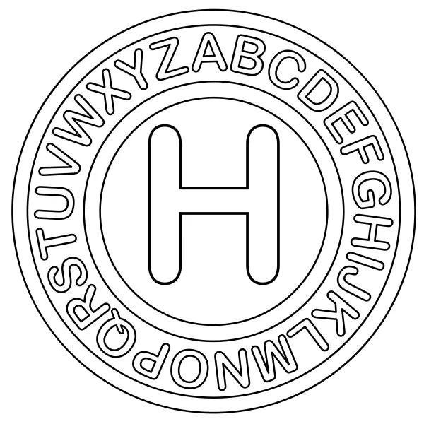 Der Buchstabe H | Online-Malvorlagen für Kinder