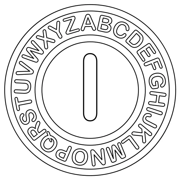 Der Buchstabe I | Online-Malvorlagen für Kinder