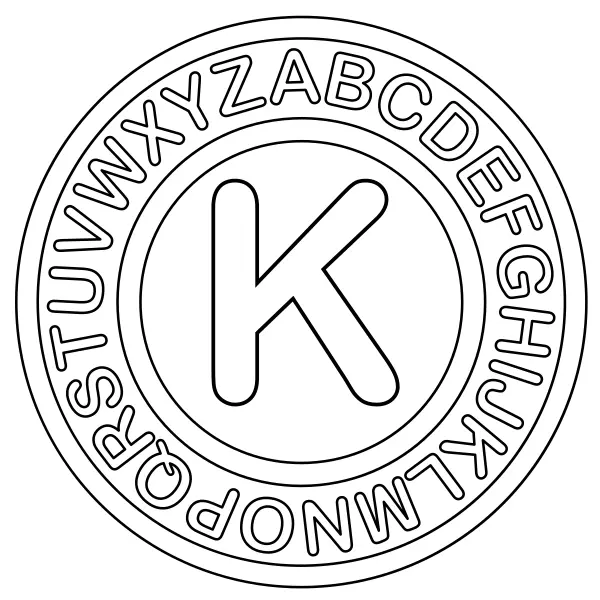 Der Buchstabe K | Online-Malvorlagen für Kinder