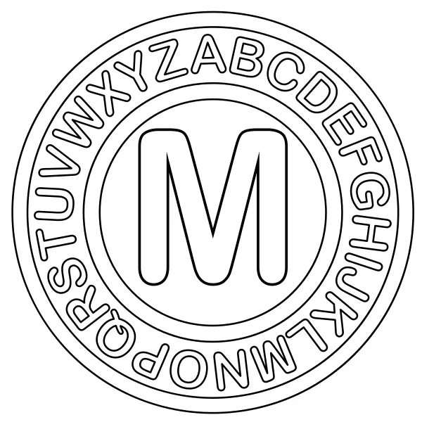 Der Buchstabe M | Online-Malvorlagen für Kinder
