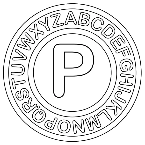 Der Buchstabe P | Online-Malvorlagen für Kinder