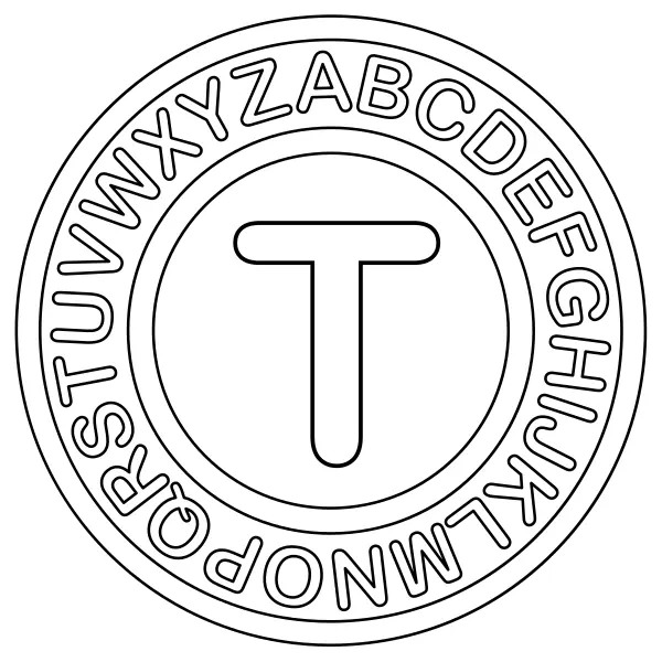 Der Buchstabe T | Online-Malvorlagen für Kinder