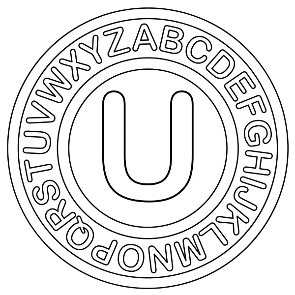Der Buchstabe U | Online-Malvorlagen für Kinder