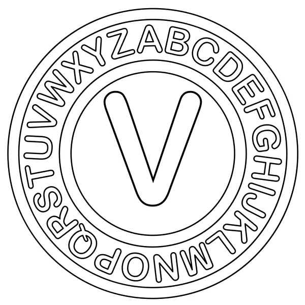 Der Buchstabe V | Online-Malvorlagen für Kinder