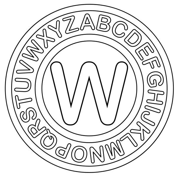 Der Buchstabe W | Online-Malvorlagen für Kinder