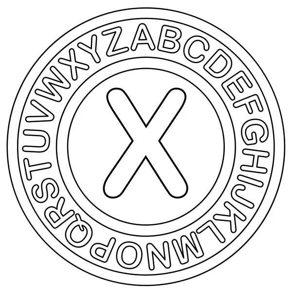 Der Buchstabe X | Online-Malvorlagen für Kinder