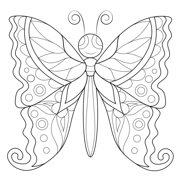 Mandala – Schmetterling | Online-Malvorlagen für Kinder