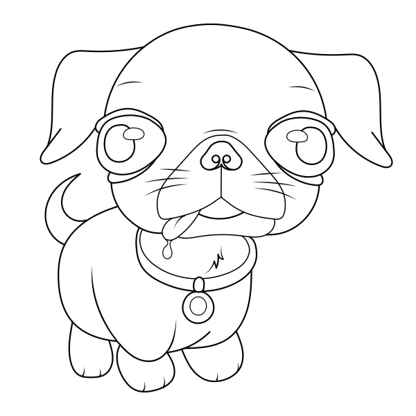 Der schielende Hund | Online-Malvorlagen für Kinder