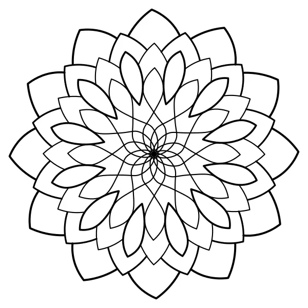 Mandala – Blume | Online-Malvorlagen für Kinder