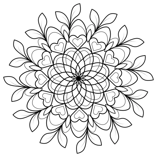 Natürliches Mandala | Online-Malvorlagen für Kinder
