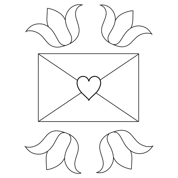 Liebesbrief 2 | Online-Malvorlagen für Kinder