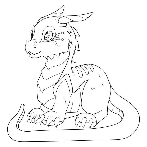 Drache | Online-Malvorlagen für Kinder