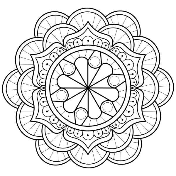 Mandala 9 | Online-Malvorlagen für Kinder