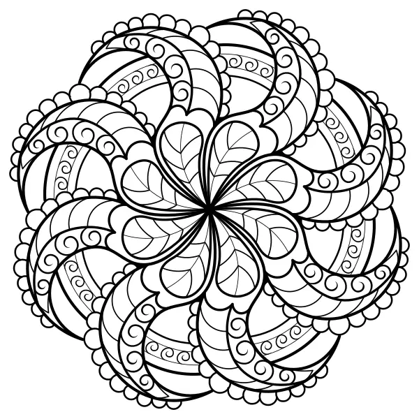 Oktopus-Mandala | Online-Malvorlagen für Kinder