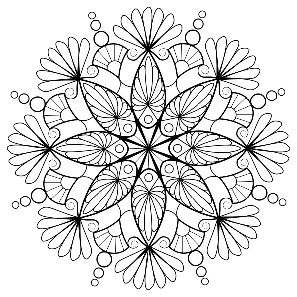 Vogel-Mandala | Online-Malvorlagen für Kinder