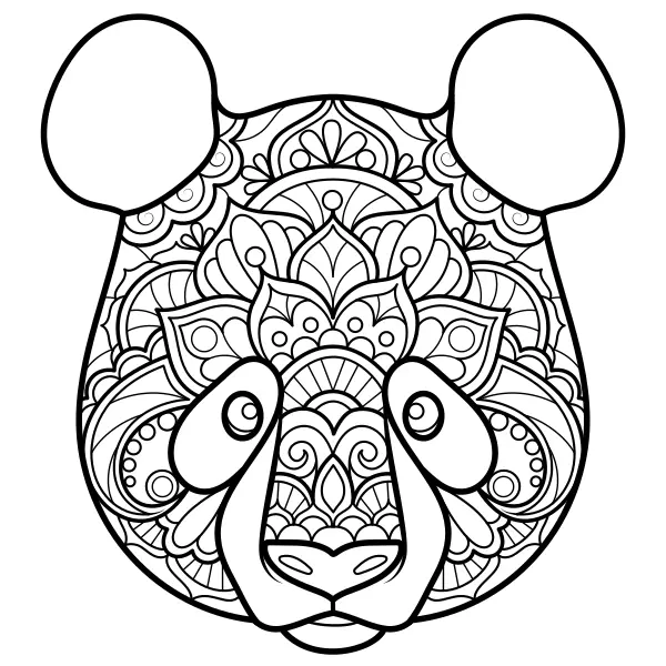 Mandala – Panda | Online-Malvorlagen für Kinder
