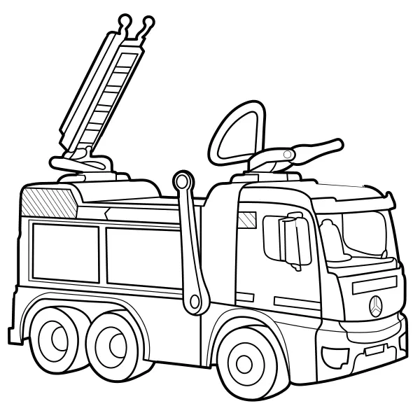 Feuerwehrwagen | Online-Malvorlagen für Kinder