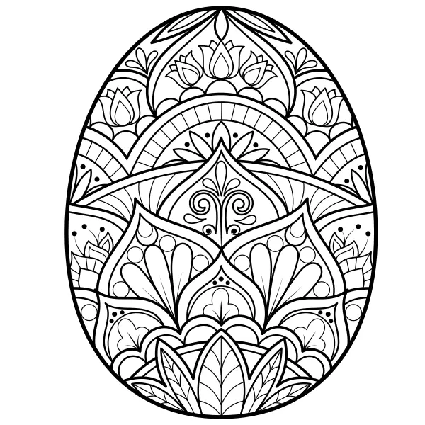 Mandala – Ei | Online-Malvorlagen für Kinder