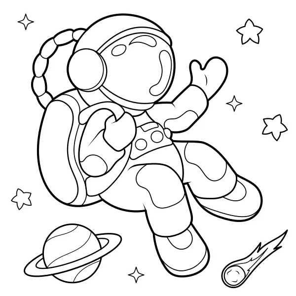 Astronaut | Online-Malvorlagen für Kinder