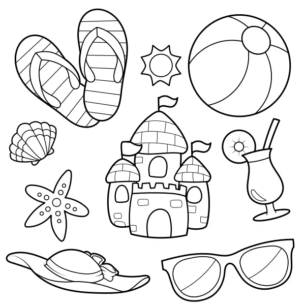Sommergefühl | Online-Malvorlagen für Kinder