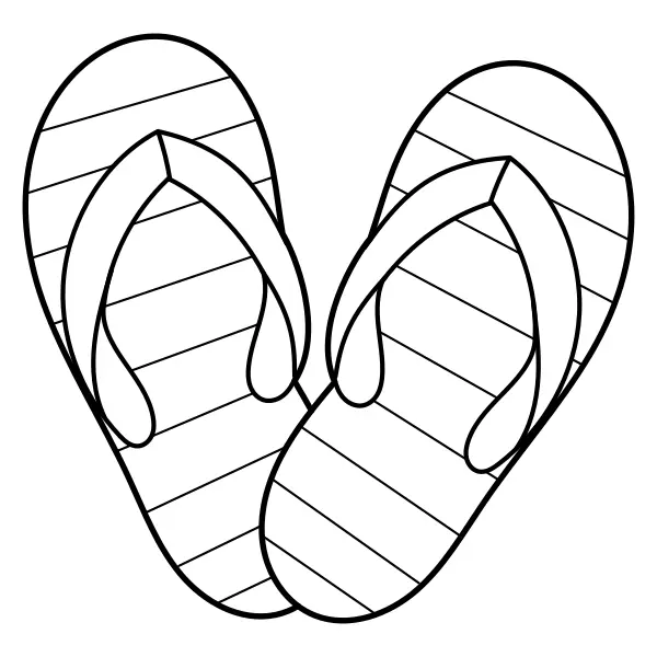 Strandschuhe | Online-Malvorlagen für Kinder
