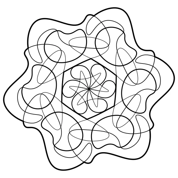 Formloses Mandala | Online-Malvorlagen für Kinder