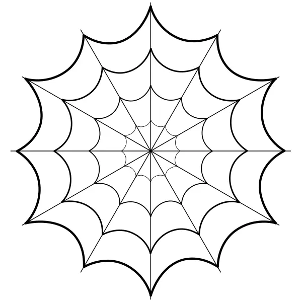 Mandala – Spinnennetz | Online-Malvorlagen für Kinder