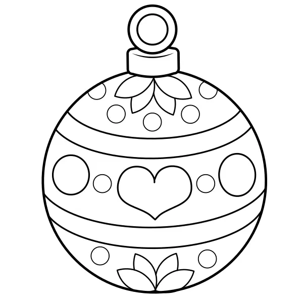 Weihnachtskugel | Online-Malvorlagen für Kinder