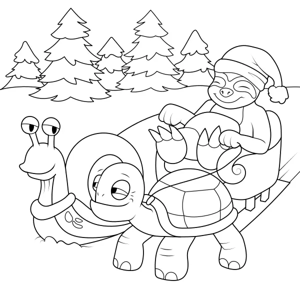 Santa-Express | Online-Malvorlagen für Kinder