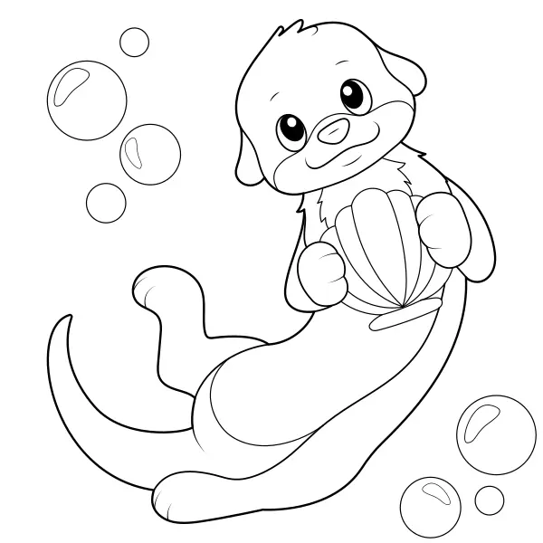 Otter | Online-Malvorlagen für Kinder