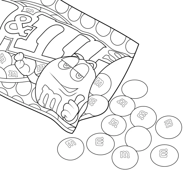 M&Ms | Online-Malvorlagen für Kinder