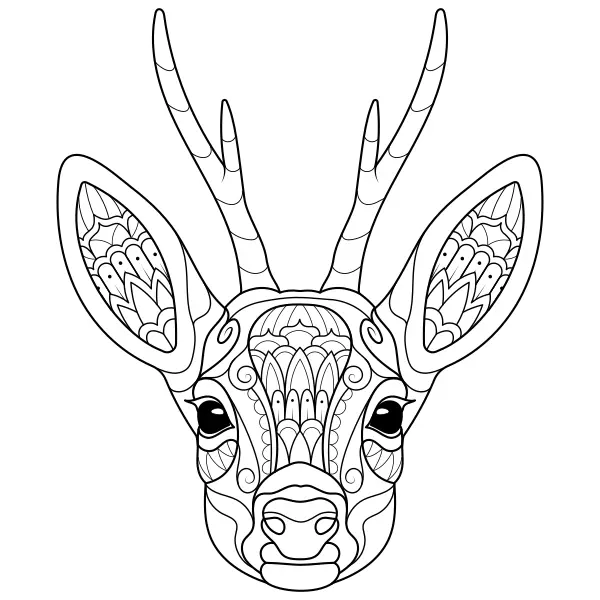 Mandala – Hirsch | Online-Malvorlagen für Kinder