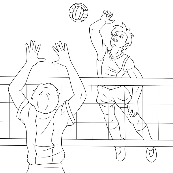 Volleyballspieler | Online-Malvorlagen für Kinder