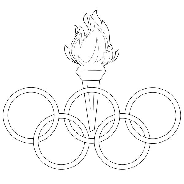 Olympische Ringe | Online-Malvorlagen für Kinder