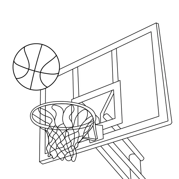 Basketballkorb | Online-Malvorlagen für Kinder