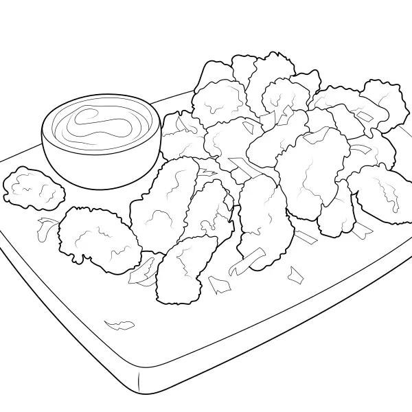 Hähnchen-Nuggets | Online-Malvorlagen für Kinder
