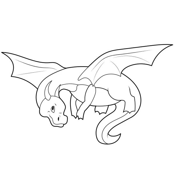 Drache | Online-Malvorlagen für Kinder