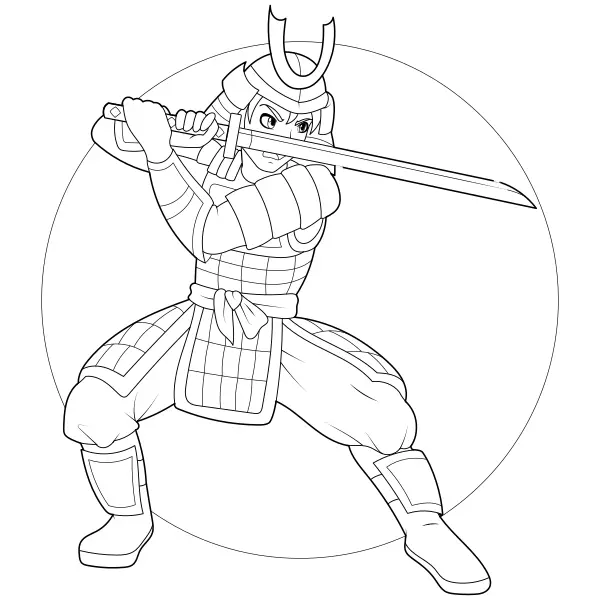 Samurai | Online-Malvorlagen für Kinder