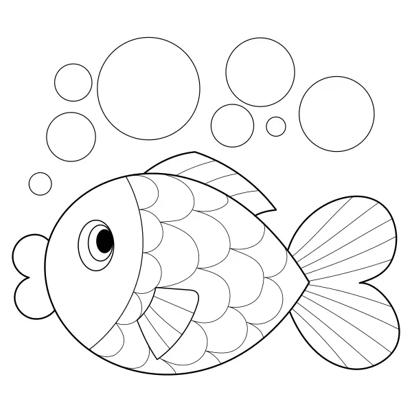 Fisch | Online-Malvorlagen für Kinder