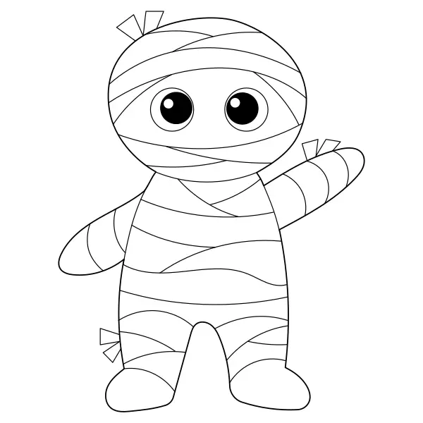 Die Mumie | Online-Malvorlagen für Kinder