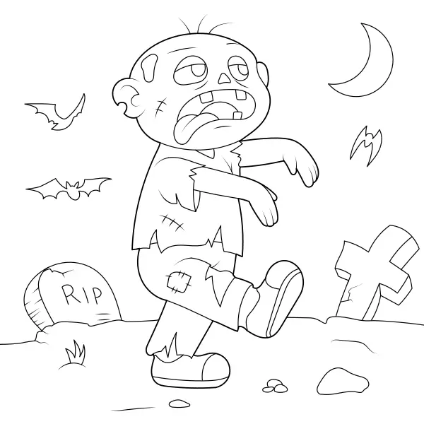 Zombie | Online-Malvorlagen für Kinder